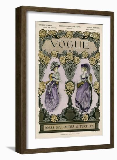 Vogue Cover - October 1907-Jean Parke-Framed Premium Giclee Print