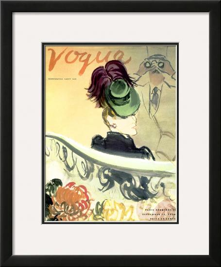 Vogue Cover - September 1938-Carl "Eric" Erickson-Framed Giclee Print