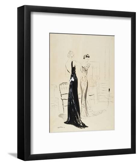Vogue - December 1934-René Bouét-Willaumez-Framed Art Print