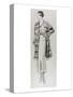 Vogue - June 1934 - Woman in Striped Coat-Lemon-Stretched Canvas