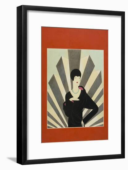 Vogue - March 1927-Harriet Meserole-Framed Premium Giclee Print