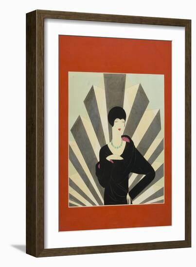 Vogue - March 1927-Harriet Meserole-Framed Premium Giclee Print