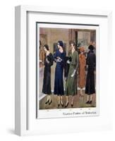 Vogue Pattern Book, Magazine Plate, UK, 1930-null-Framed Giclee Print