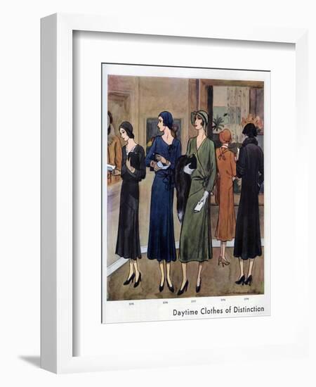 Vogue Pattern Book, Magazine Plate, UK, 1930-null-Framed Giclee Print