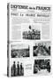 Voici La France Nouvelle, Front Page of 'Defense De La France', Published September 3 1943-null-Stretched Canvas