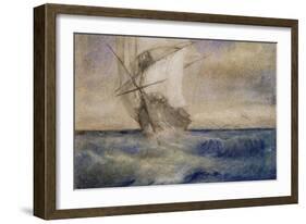 Voilier dans la tempête-Charles Meryon-Framed Giclee Print