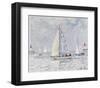 Voilier, Deauville-Andre Hambourg-Framed Art Print