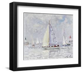 Voilier, Deauville-Andre Hambourg-Framed Art Print