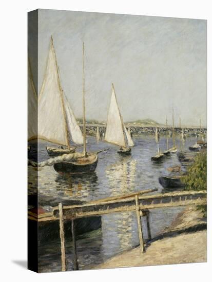 Voiliers à Argenteuil-Gustave Caillebotte-Stretched Canvas