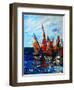 Voiliers au port a bainet, 2009-Patricia Brintle-Framed Premium Giclee Print