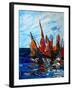 Voiliers au port a bainet, 2009-Patricia Brintle-Framed Giclee Print