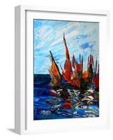 Voiliers au port a bainet, 2009-Patricia Brintle-Framed Giclee Print