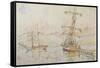 Voiliers dans le port d'Ajaccio-Paul Signac-Framed Stretched Canvas