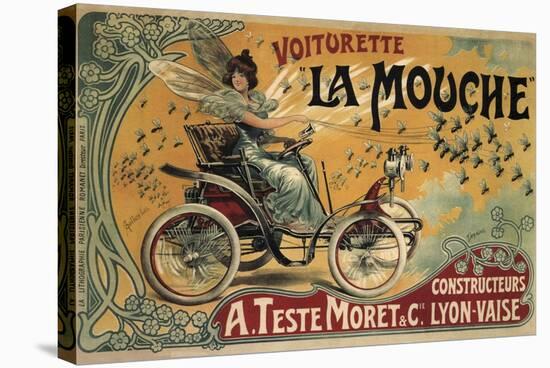 Voiturette La Mouche France 1900-null-Stretched Canvas