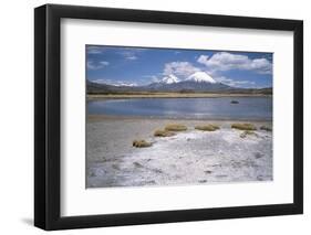 Volcan Parinacota on Right, Volcan Pomerape on Left, Volcanoes in the Lauca National Park, Chile-Geoff Renner-Framed Photographic Print