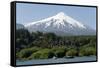 Volcan Villarrica and Lao Villarrica at Pucon, Lakes District, Southern Chile, South America-Tony-Framed Stretched Canvas