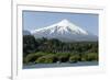 Volcan Villarrica and Lao Villarrica at Pucon, Lakes District, Southern Chile, South America-Tony-Framed Photographic Print