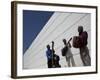 Volcanes Del Norte, a Band Formed by Inmates, Perform Next to Wall Inside Ciudad Juarez City Prison-null-Framed Photographic Print