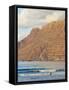 Volcanic Cliffs of the Risco De Famara Rising Over Lanzarote's Finest Beach, Canary Islands-Robert Francis-Framed Stretched Canvas