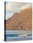 Volcanic Cliffs of the Risco De Famara Rising Over Lanzarote's Finest Beach, Canary Islands-Robert Francis-Stretched Canvas