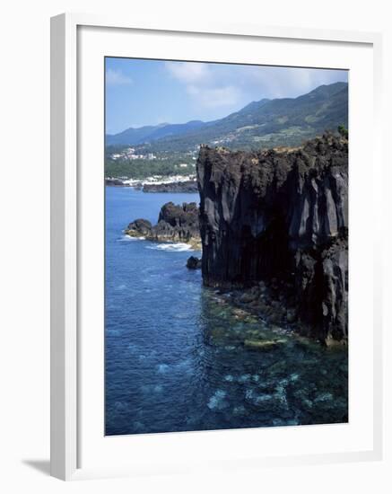 Volcanic Coastline, Island of Sao Jorge, Azores, Portugal, Atlantic-David Lomax-Framed Photographic Print