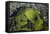 Volcanic Crater, Mt. Eden, Auckland, North Island, New Zealand-David Wall-Framed Stretched Canvas