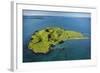 Volcanic Craters on Browns Island, or Motokorea, Hauraki Gulf, Auckland, North Island, New Zealand-David Wall-Framed Photographic Print