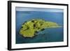 Volcanic Craters on Browns Island, or Motokorea, Hauraki Gulf, Auckland, North Island, New Zealand-David Wall-Framed Photographic Print