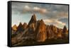 Volcanic Desert Landscape and its Fabulous Geographical Structures Caught in Evening Light-David Clapp-Framed Stretched Canvas