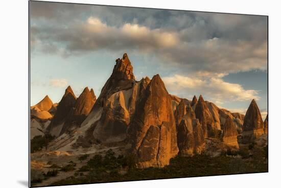 Volcanic Desert Landscape and its Fabulous Geographical Structures Caught in Evening Light-David Clapp-Mounted Photographic Print