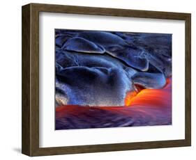 Volcanic Eruption, Volcanoes National Park, Kilauea, Big Island, Hawaii, USA-Art Wolfe-Framed Photographic Print