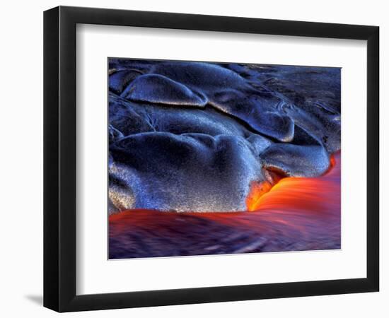 Volcanic Eruption, Volcanoes National Park, Kilauea, Big Island, Hawaii, USA-Art Wolfe-Framed Photographic Print