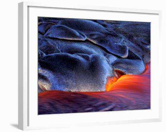 Volcanic Eruption, Volcanoes National Park, Kilauea, Big Island, Hawaii, USA-Art Wolfe-Framed Photographic Print