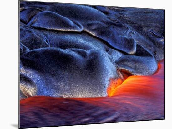 Volcanic Eruption, Volcanoes National Park, Kilauea, Big Island, Hawaii, USA-Art Wolfe-Mounted Photographic Print