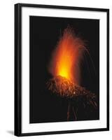 Volcanic Explosion at Night-null-Framed Photographic Print