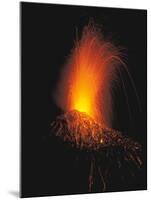 Volcanic Explosion at Night-null-Mounted Photographic Print