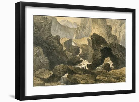 Volcanic Landscape-null-Framed Art Print