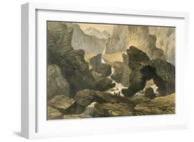 Volcanic Landscape-null-Framed Art Print