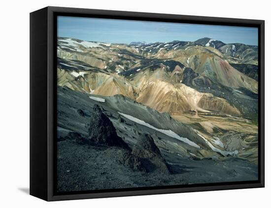 Volcanic Mountains Formed Mainly of Rhyolite at Landamannalaugar, Iceland, Polar Regions-Nigel Callow-Framed Stretched Canvas