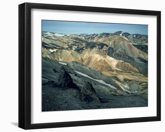 Volcanic Mountains Formed Mainly of Rhyolite at Landamannalaugar, Iceland, Polar Regions-Nigel Callow-Framed Photographic Print