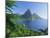 Volcanic Peaks of the Pitons, Soufriere Bay, St. Lucia, Caribbean, West Indies, Central America-Gavin Hellier-Mounted Photographic Print