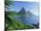 Volcanic Peaks of the Pitons, Soufriere Bay, St. Lucia, Caribbean, West Indies, Central America-Gavin Hellier-Mounted Photographic Print