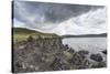 Volcanic rock formations on the shores of White Lake, Tariat district, North Hangay province, Mongo-Francesco Vaninetti-Stretched Canvas