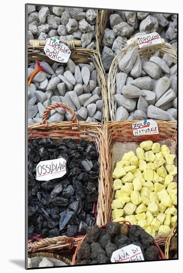 Volcanic rock souvenirs, Lipari Island, Aeolian Islands, UNESCO World Heritage Site, Sicily, Italy,-Marco Simoni-Mounted Photographic Print