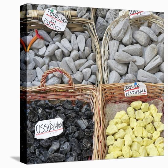 Volcanic rock souvenirs, Lipari Island, Aeolian Islands, UNESCO World Heritage Site, Sicily, Italy,-Marco Simoni-Stretched Canvas