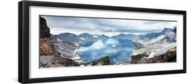 Volcanic Rocky Mountains and Lake Tianchi, Wild Landscape, National Park Changbaishan, China-Liang Zhang-Framed Photographic Print