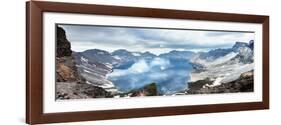 Volcanic Rocky Mountains and Lake Tianchi, Wild Landscape, National Park Changbaishan, China-Liang Zhang-Framed Photographic Print