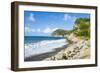 Volcanic sand beach, Montserrat, British Overseas Territory, West Indies, Caribbean, Central Americ-Michael Runkel-Framed Photographic Print