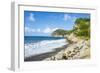 Volcanic sand beach, Montserrat, British Overseas Territory, West Indies, Caribbean, Central Americ-Michael Runkel-Framed Photographic Print