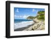 Volcanic sand beach, Montserrat, British Overseas Territory, West Indies, Caribbean, Central Americ-Michael Runkel-Framed Photographic Print